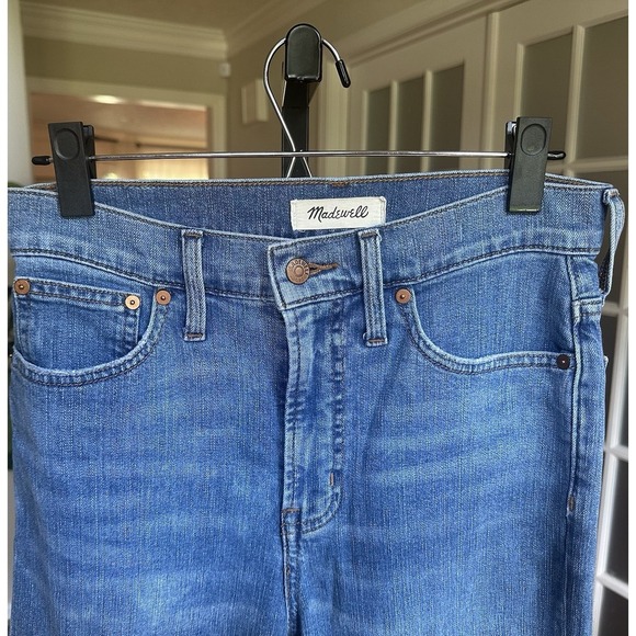 Madewell The Perfect Vintage Jean Women's 26 Distressed Raw Hem High Rise Blue - Picture 4 of 8